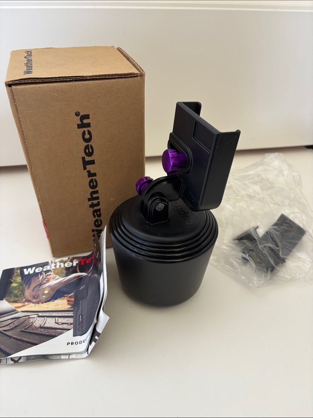 WeatherTech CupFone Universal Adjustable Cup Holder Car Mount for Cell Phones